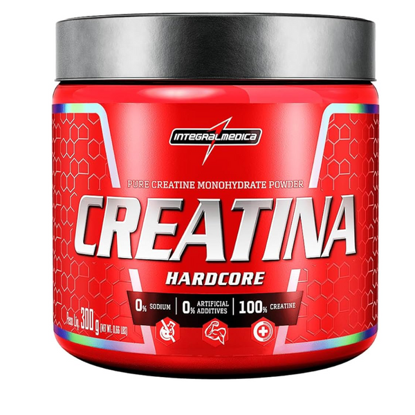 3x Creatina em Pó Pura HARDCORE 300g - Integralmedica