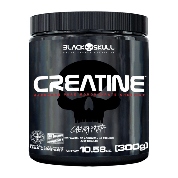 Creatina Monohidratada Pura 300g - Black Skull